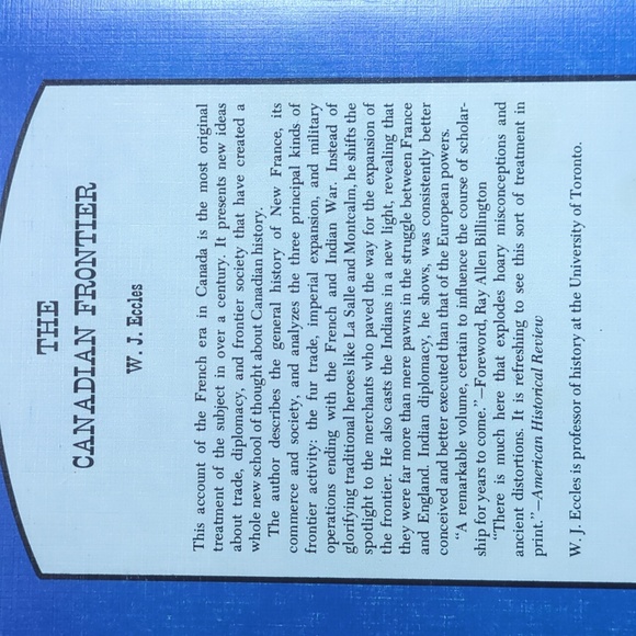 The Canadian Frontier 1534-1760 W. J. Eccles Paperback Nonfiction History Book - Picture 2 of 16